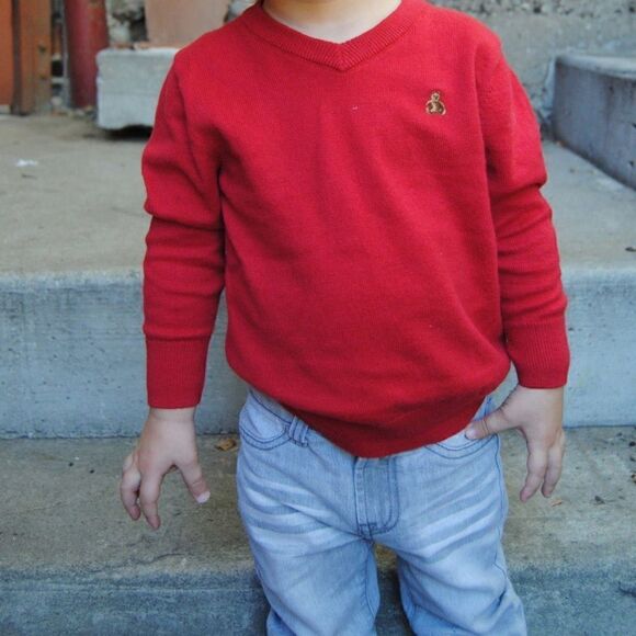 Gap toddler lightweight sweater in red - Picture 3 of 6
